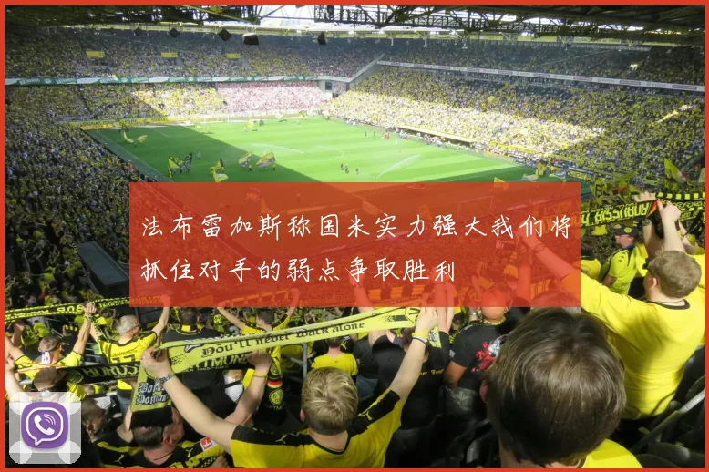 法布雷加斯称国米实力强大我们将抓住对手的弱点争取胜利